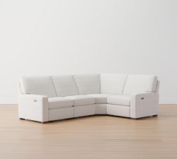 Turner Square Arm Reversible Power Reclining Sectional - Storage Available (115&quot;&ndash;128&quot;)