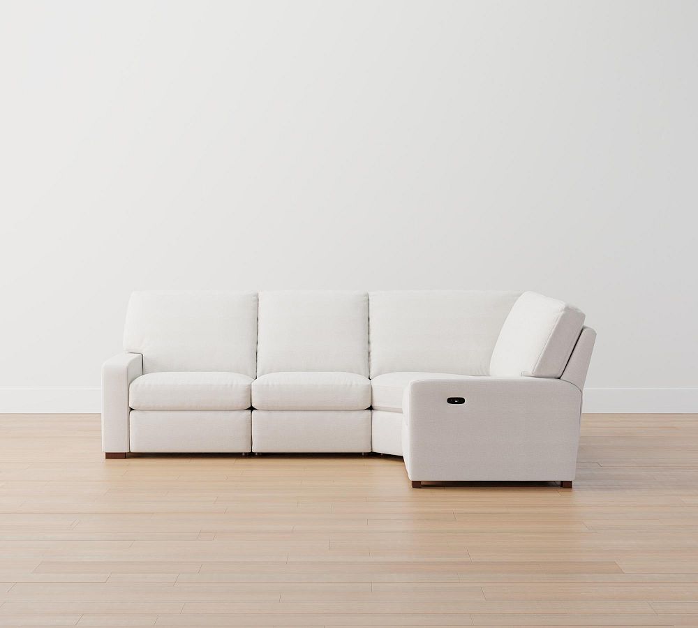 Turner Square Arm Reversible Power Reclining Sectional - Storage Available (115&quot;&ndash;128&quot;)