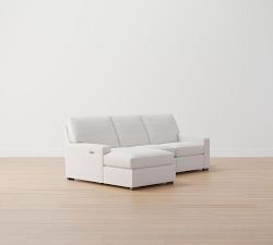 Turner Square Arm Power Reclining Chaise Sectional (105&quot;&ndash;117&quot;)