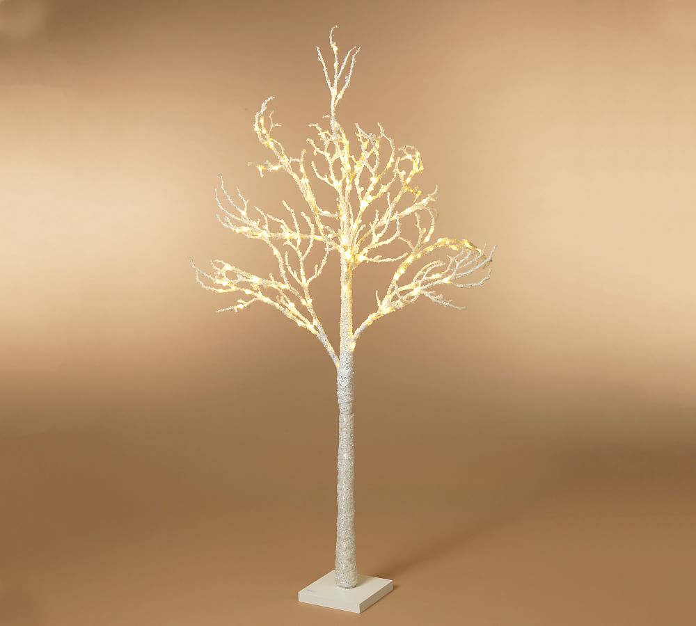 Lit Icy White Tree - 71&quot;