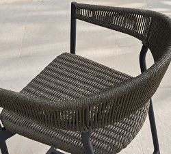 Elmore Metal &amp; Rope Outdoor Bar Stool