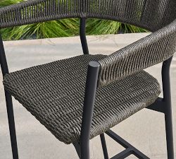Elmore Metal &amp; Rope Outdoor Bar Stool