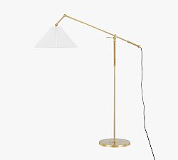 Bexley Metal &amp; Rattan Task Floor Lamp (57&quot;)