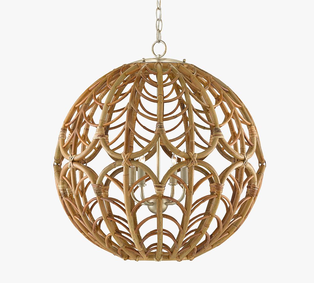 Callum Orb Rattan Pendant (25&quot;)