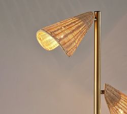 Cole 2-Light Rattan Floor Lamp (63&quot;)
