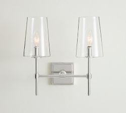 Pearson Glass Double Sconce (15&quot;)