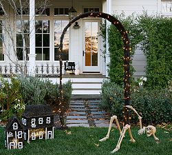 Lit Rattan Archway
