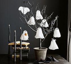 Lit Ghost Ornaments - Set of 8