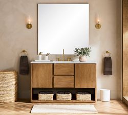 Cooper Ribbed Glass Tube Sconce (13&quot;)