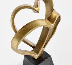 Handcrafted Brass Hearts
