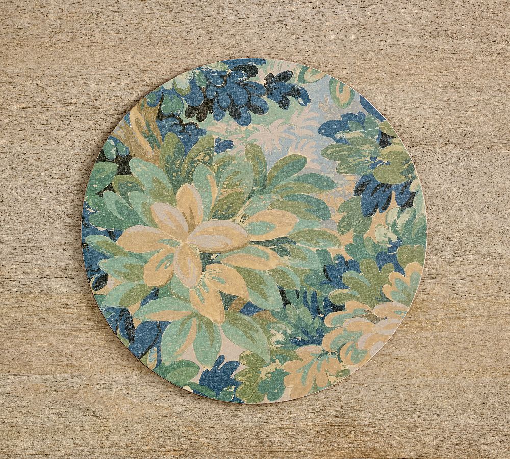 Lush Botanical Round Cork Placemats - Set of 4