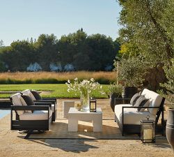 Malibu Metal Swivel Outdoor Lounge Chair