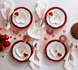 Peanuts Snoopy&#8482; Hearts Stoneware Appetizer Plates - Mixed Set of 4