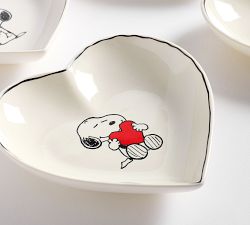 Peanuts Snoopy&#8482; Hearts Stoneware Appetizer Plates - Mixed Set of 4