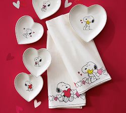 Peanuts Snoopy&#8482; Hearts Stoneware Appetizer Plates - Mixed Set of 4
