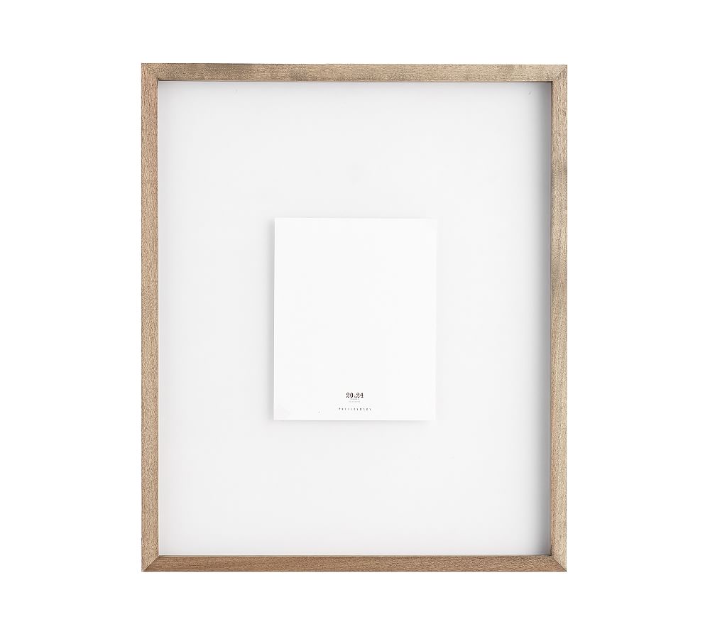 Floating Wood Gallery Frame - 20x24 (21x25 overall) - Graywash