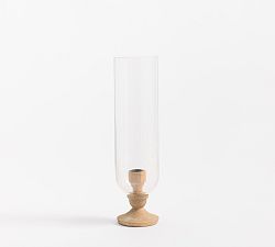Kadence Turned Wood Hurricane Candleholders
