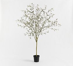 Faux Potted Faded Olive Tree