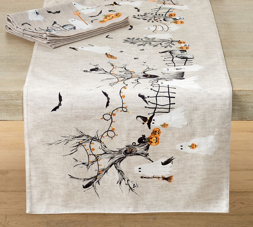 Scary Squad Organic Cotton Table Runner
