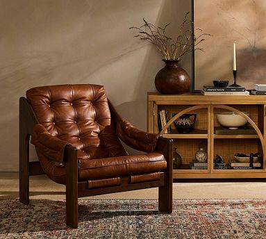 Callum Leather Chair Pottery Barn