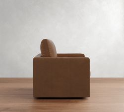 Westwood Slim Arm Leather Swivel Chair