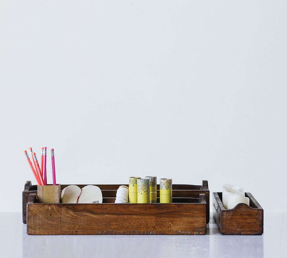 Open Box: Found Reclaimed Wood Boxes - Set of 3