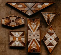 Kinsley Triangular Wooden Dimensional Wall Art, 14&rdquo; X  48&rdquo;
