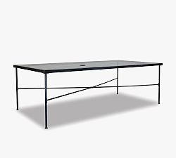 Bowie Glass Rectangular Outdoor Dining Table (84&quot;)