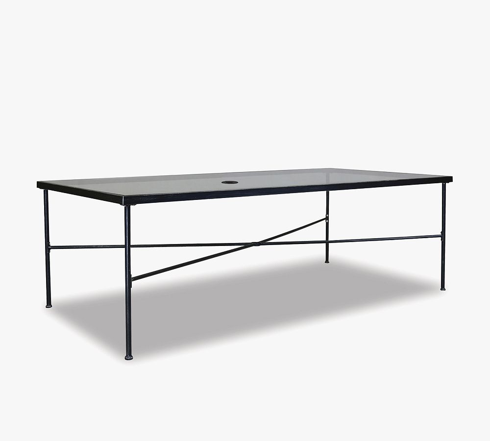 Bowie Glass Rectangular Outdoor Dining Table (84&quot;)
