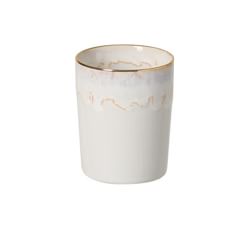 Casafina Taormina Stoneware Bathroom Accessories - White and Gold