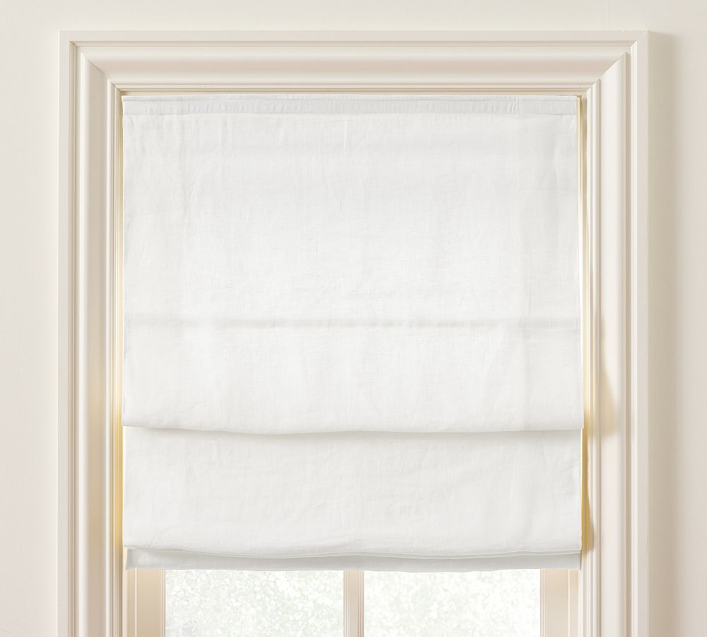 Custom Belgian Linen Dual Roman Light Filtering Shade