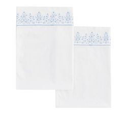 Kollin Cotton Percale Embroidered Pillowcase - Set of 2