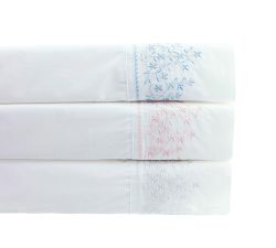 Kollin Cotton Percale Embroidered Pillowcase - Set of 2