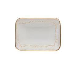 Casafina Taormina Stoneware Bathroom Accessories - White and Gold