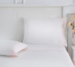 Kollin Cotton Percale Embroidered Pillowcase - Set of 2