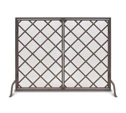 Iron Weave Open Door Firescreen