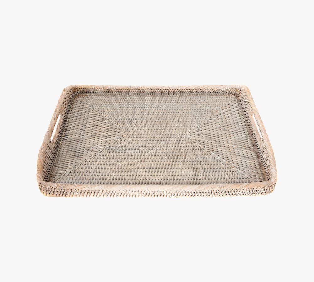 Tava Handwoven Rattan Rectangular Serving Tray