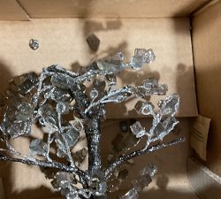 Open Box: Handcrafted Faceted Mirror Tree Decorative Object