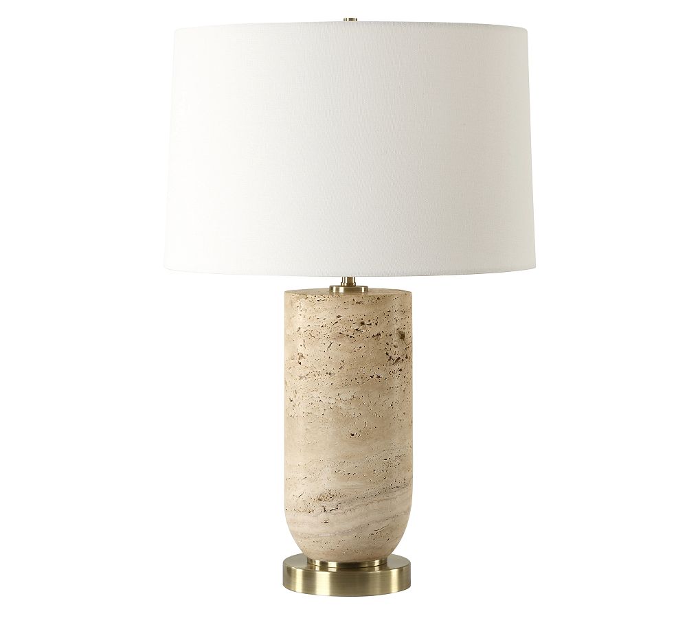 Eliana Travertine Table Lamp (24.5&quot;)