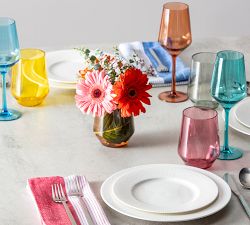 Fortessa Tritan Copoly Pure Outdoor Stemless Wine, Set of 6