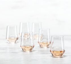 Fortessa Tritan Copoly Pure Outdoor Stemless Wine, Set of 6
