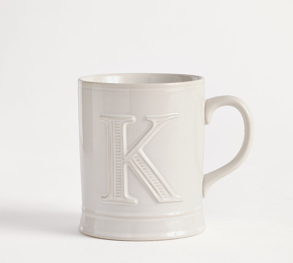 Embossed Alphabet Mug