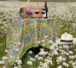 Handprinted Jardin Tablecloth