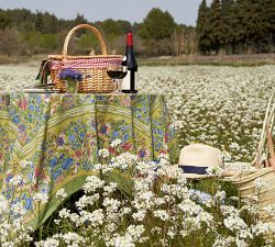 Handprinted Jardin Tablecloth