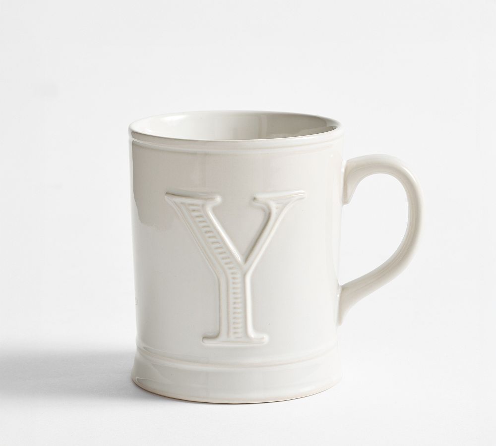 Embossed Alphabet Mug