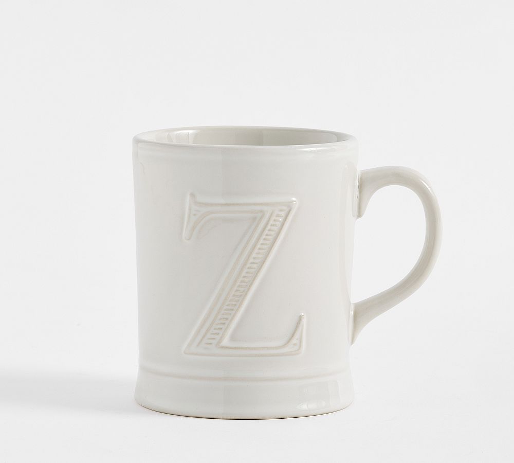 Embossed Alphabet Mug in Z