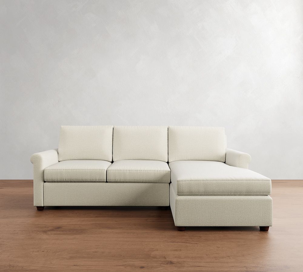 Cameron Modern Roll Arm Chaise Sectional (100&quot;)