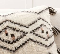 Iris Tassel Trellis Lumbar Pillow Cover