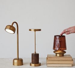 Antique Brass LED Touch Sensor Portable Table Lamp