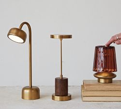 Antique Brass LED Touch Sensor Portable Table Lamp